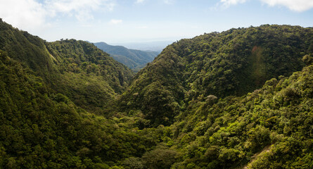 Fototapeta na wymiar Cloud Forrest Costa Rica Monteverde aerial drone panorama