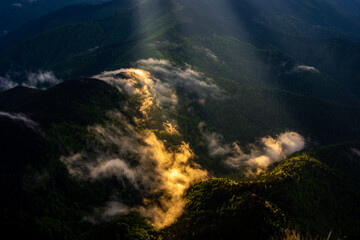 Fagaras mountains from Piatra Craiului in Romania