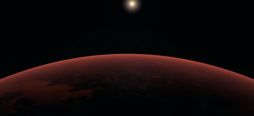 Obraz na płótnie Canvas Mars Planet, Picture of red planet