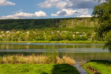 View of Dniestr river in Saharna, Republic of Moldova.