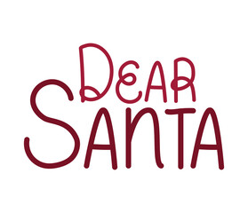 dear santa lettering