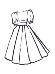 sketch of  a dress