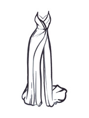 sketch of  a dress