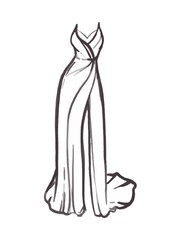 sketch of  a dress