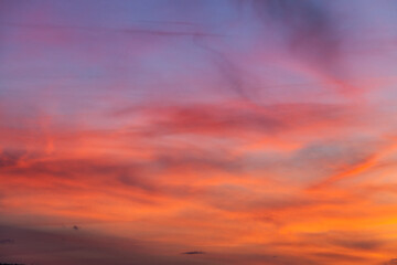 Allassac (Corrèze, France) - Coucher de soleil coloré