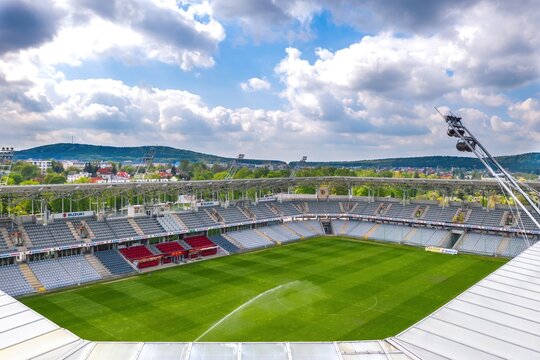 Kielce, Poland - May 2021: Suzuki Arena, home stadium for Korona Kielce football club
