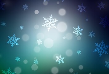 Dark Blue, Green vector texture in birthday style.