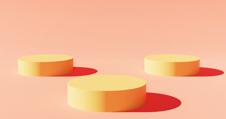 The podium is realistic. 3d rendering.