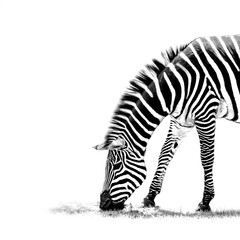 Obraz na płótnie Canvas zebra - minimalism in bnw