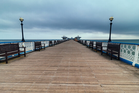 Fototapeta Llandudno pier in Wales during the morning ,United Kingdon