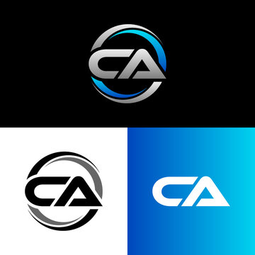 CA Letter Initial Logo Design Template Vector Illustration