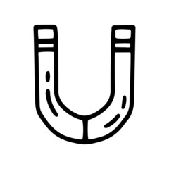 magnet line vector doodle simple icon design