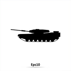 Tank silhouette. Vector illustraation. EPS10