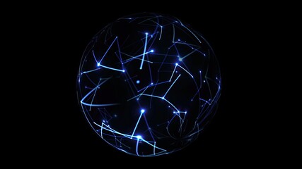 Abstract Plexus Technology Science on rotating sphere concept