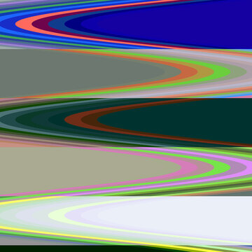 Pink green red flud waves abstract background with lines