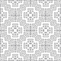 Vector pattern with symmetrical elements . Repeating geometric tiles from striped elements.Monochrome stylish texture.Black and white pattern for wallpapers and backgrounds. 