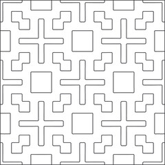 Vector pattern with symmetrical elements . Repeating geometric tiles from striped elements.Monochrome stylish texture.Black and white pattern for wallpapers and backgrounds. 