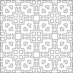 Vector pattern with symmetrical elements . Repeating geometric tiles from striped elements.Monochrome stylish texture.Black and white pattern for wallpapers and backgrounds. 