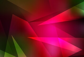 Dark Green, Red vector texture with triangular style.