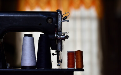 Fototapeta premium Background of tools for sewing