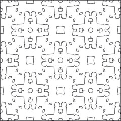 Vector pattern with symmetrical elements . Repeating geometric tiles from striped elements.Monochrome stylish texture.Black and white pattern for wallpapers and backgrounds.
