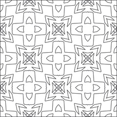 Vector pattern with symmetrical elements . Repeating geometric tiles from striped elements.Monochrome stylish texture.Black and white pattern for wallpapers and backgrounds.

