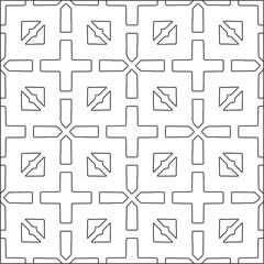 Vector pattern with symmetrical elements . Repeating geometric tiles from striped elements.Monochrome stylish texture.Black and white pattern for wallpapers and backgrounds.
