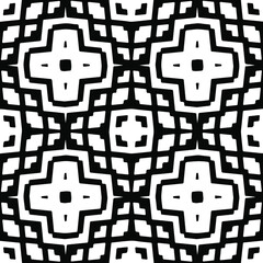 Seamless vector pattern in geometric ornamental style. Black pattern.