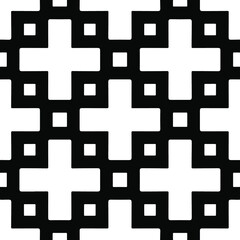 Seamless vector pattern in geometric ornamental style. Black pattern.