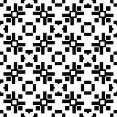 Seamless vector pattern in geometric ornamental style. Black  pattern.