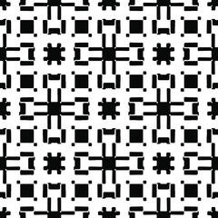 Seamless vector pattern in geometric ornamental style. Black  pattern.