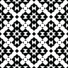 Seamless vector pattern in geometric ornamental style. Black  pattern.