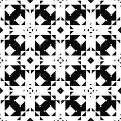 Seamless vector pattern in geometric ornamental style. Black  pattern.