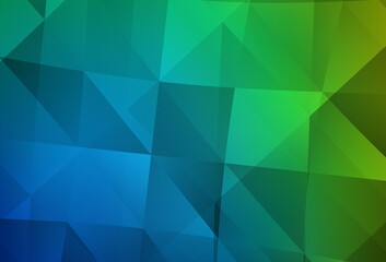 Obraz premium Light Blue, Green vector polygonal pattern.