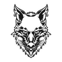 Wolf Head character vector illustration premium tshirt design