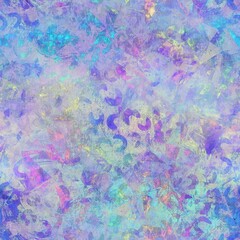 Seamless iridescent rainbow light pattern for print. High quality illustration. Swirly mix of pastel colors resembling holographic foil. Fantasy spectrum mermaid fantastical pattern for print.