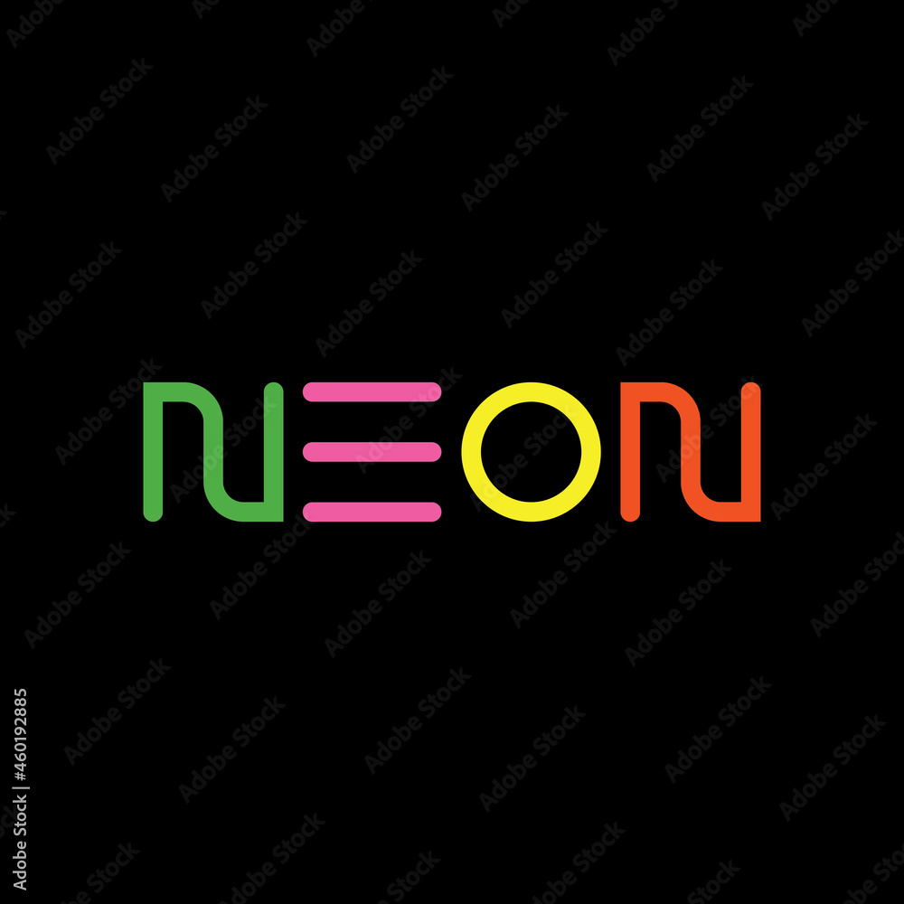 Canvas Prints NEON letter logo design vector