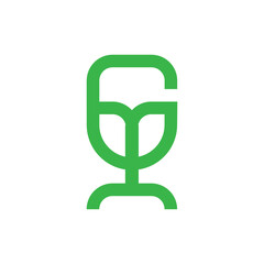 GT letter with Tree logo design vector