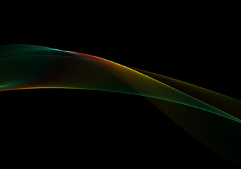 Abstract background waves. Black and colorful abstract background for wallpaper or business card