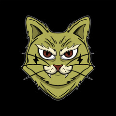 magic cat for tshirt design