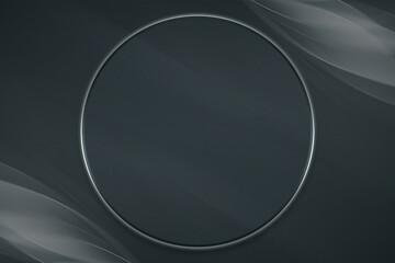 Abstract logo background illustration of a circle and a dark gray background
