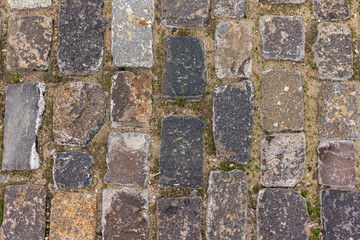 A brick road . High quality photo