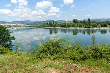 Fototapeta na wymiar Arda River, passing through the town of Kardzhali, Bulgaria