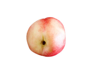 Sweet peach isolated on white fruit yummy macro food eat tasty fresh diet healthy vitamin organic