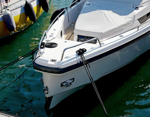 Boats moored on the quay