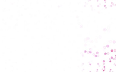 Light Pink vector template with circles.