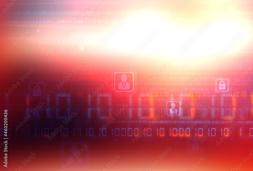 Aufkleber secure social network background with a digital world connectivity concept