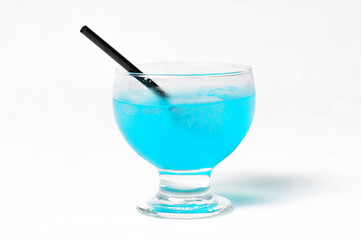 cozumel absinthe drink, drip with lemon and ice, refreshing juice, burning water, vodka