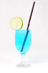 cozumel absinthe drink, drip with lemon and ice, refreshing juice, burning water, vodka