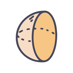 geometric hemisphere color vector doodle simple icon